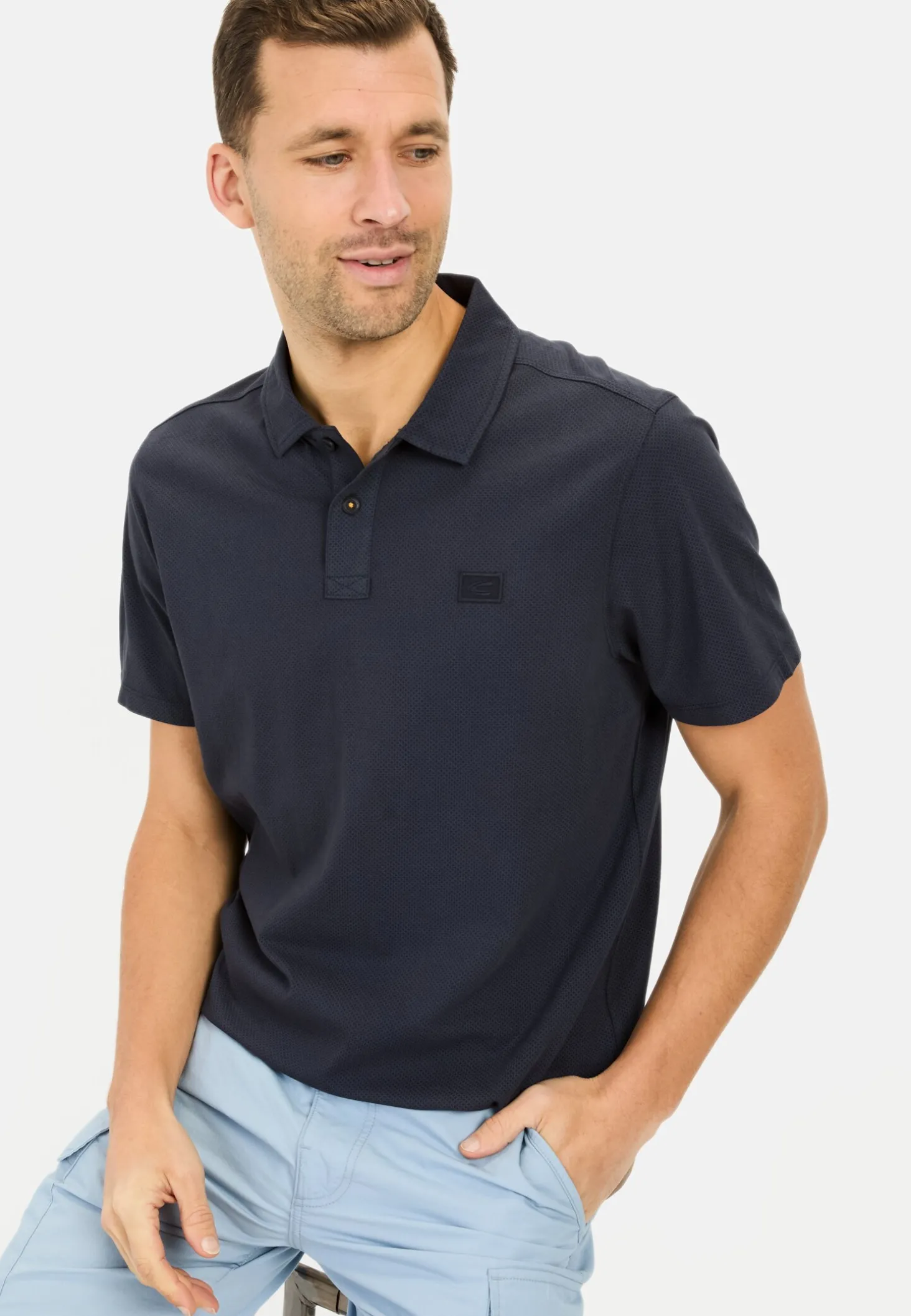 Kurzarm Poloshirt aus reiner Baumwolle