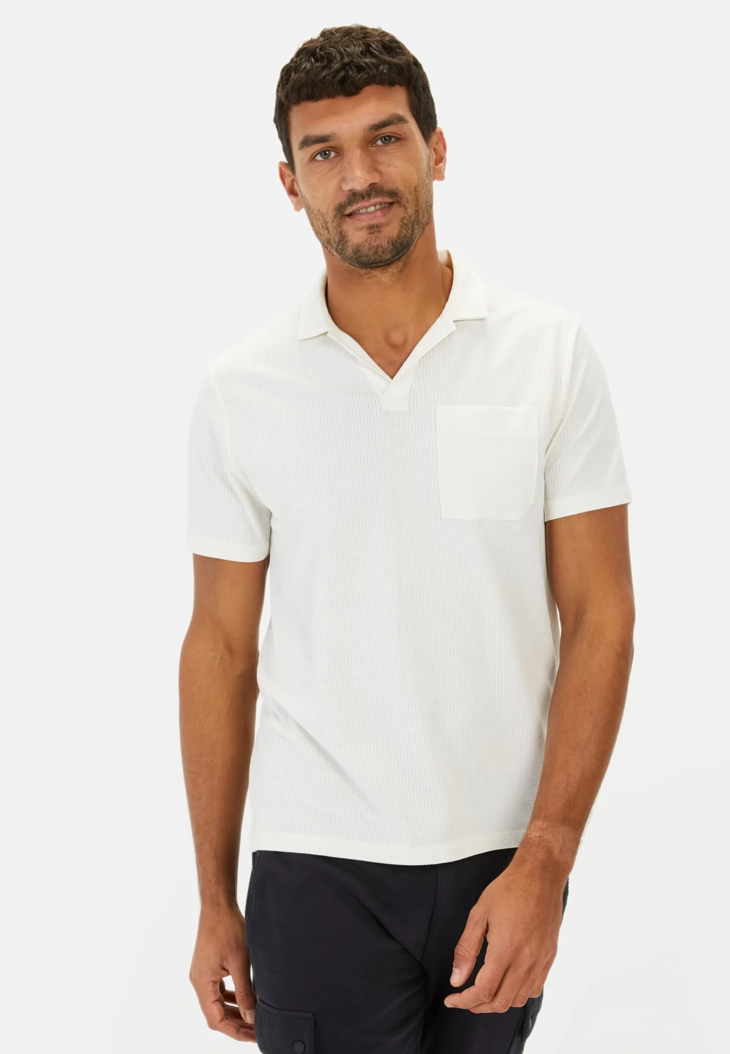Kurzarm Poloshirt mit Brusttasche