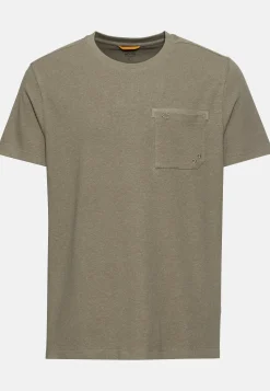 Kurzarm T-Shirt aus Baumwoll-Leinen-Mix