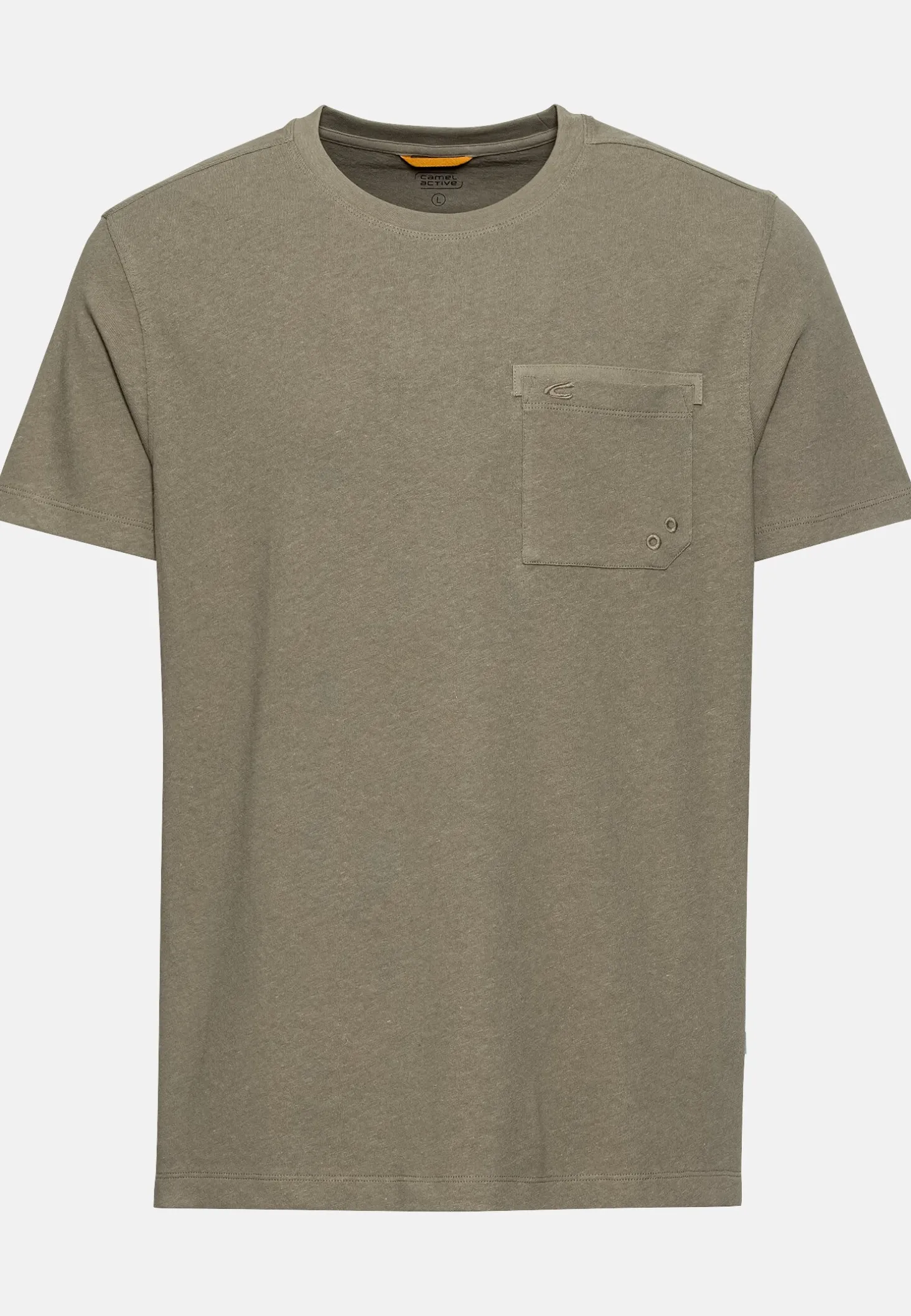 Kurzarm T-Shirt aus Baumwoll-Leinen-Mix