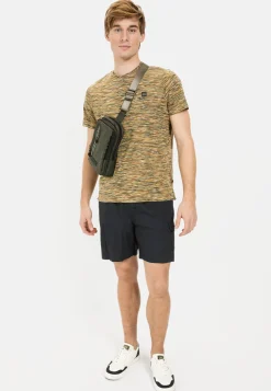 Kurzarmshirt mit geripptem Kragen