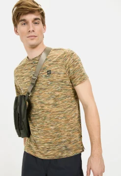 Kurzarmshirt mit geripptem Kragen