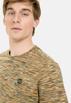 Kurzarmshirt mit geripptem Kragen
