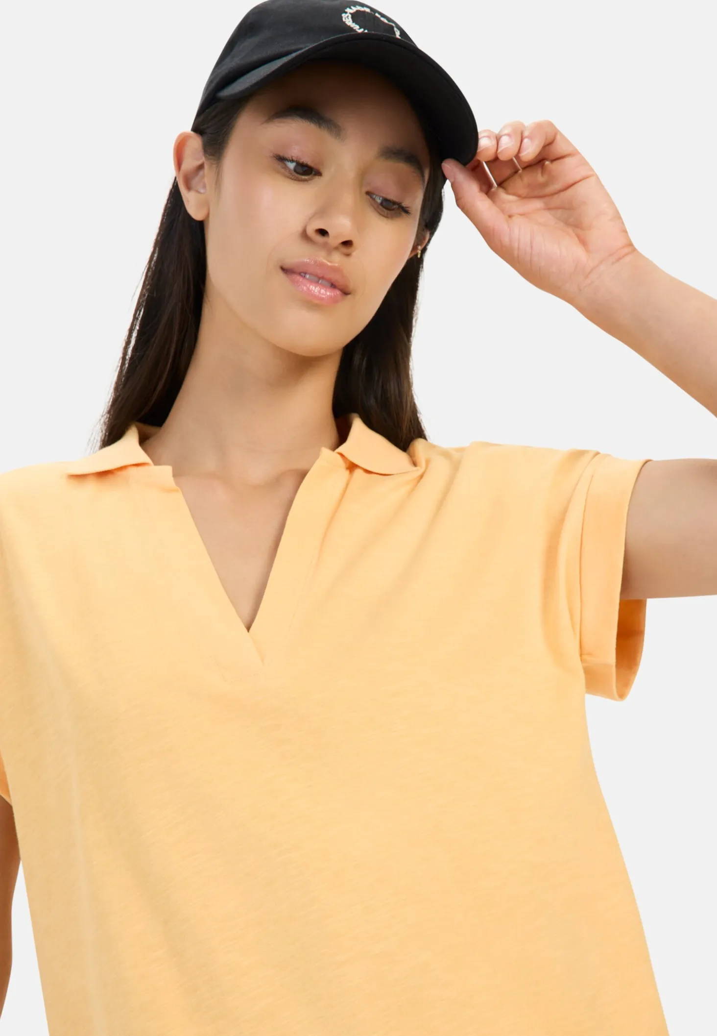 Kurzarmshirt mit Polokragen