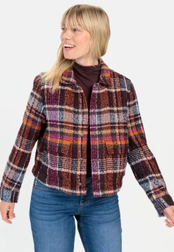 Kurze Jacke im Karomuster