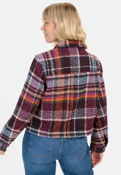 Kurze Jacke im Karomuster
