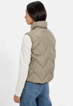 Kurze Steppweste aus recyceltem Polyester