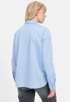 Langarm Bluse aus reiner Baumwolle