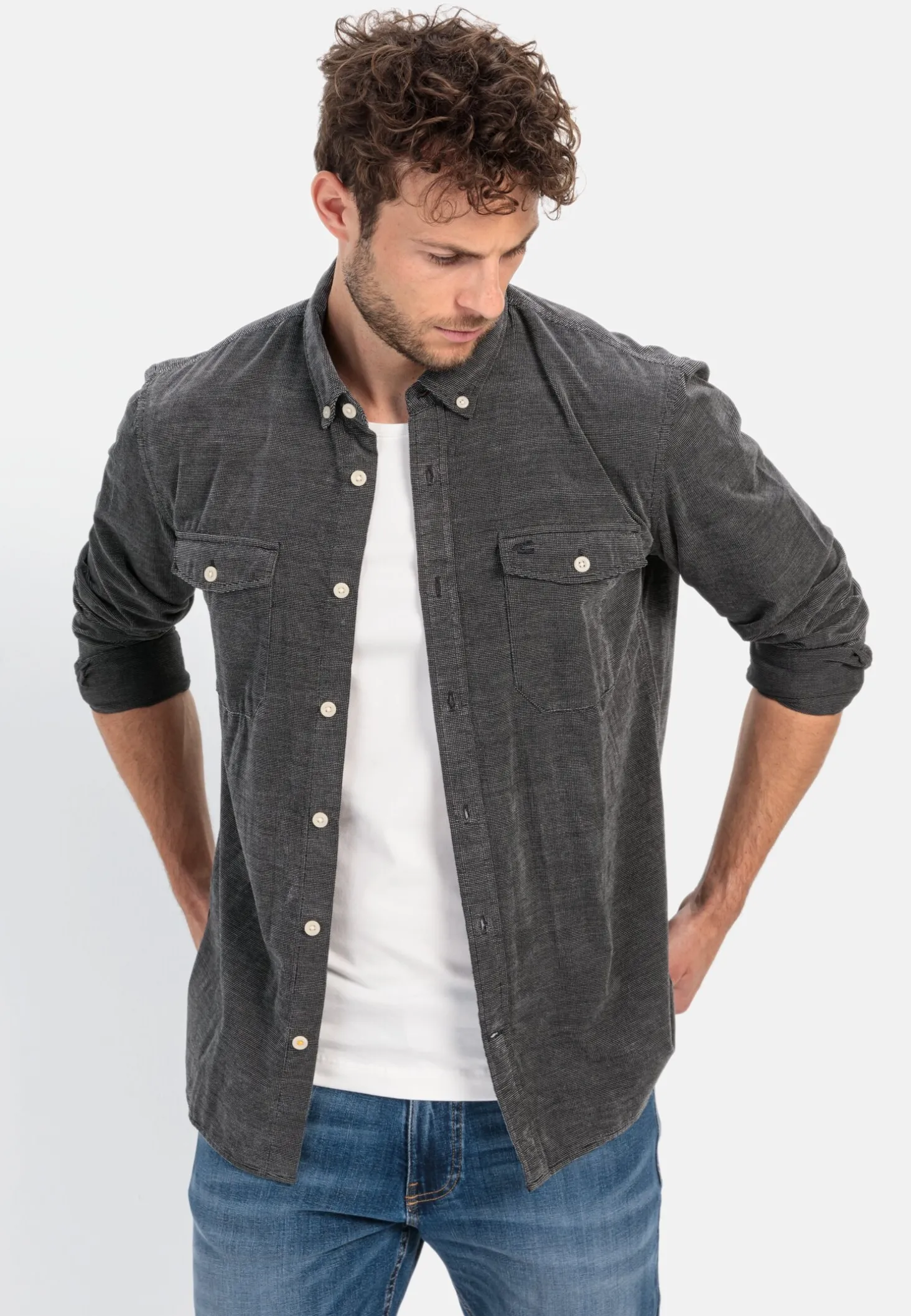Langarm Hemd in Regular Fit aus Cord
