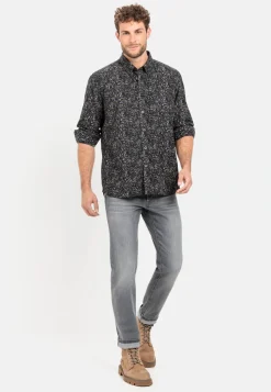 Langarm Hemd mit Allover-Print