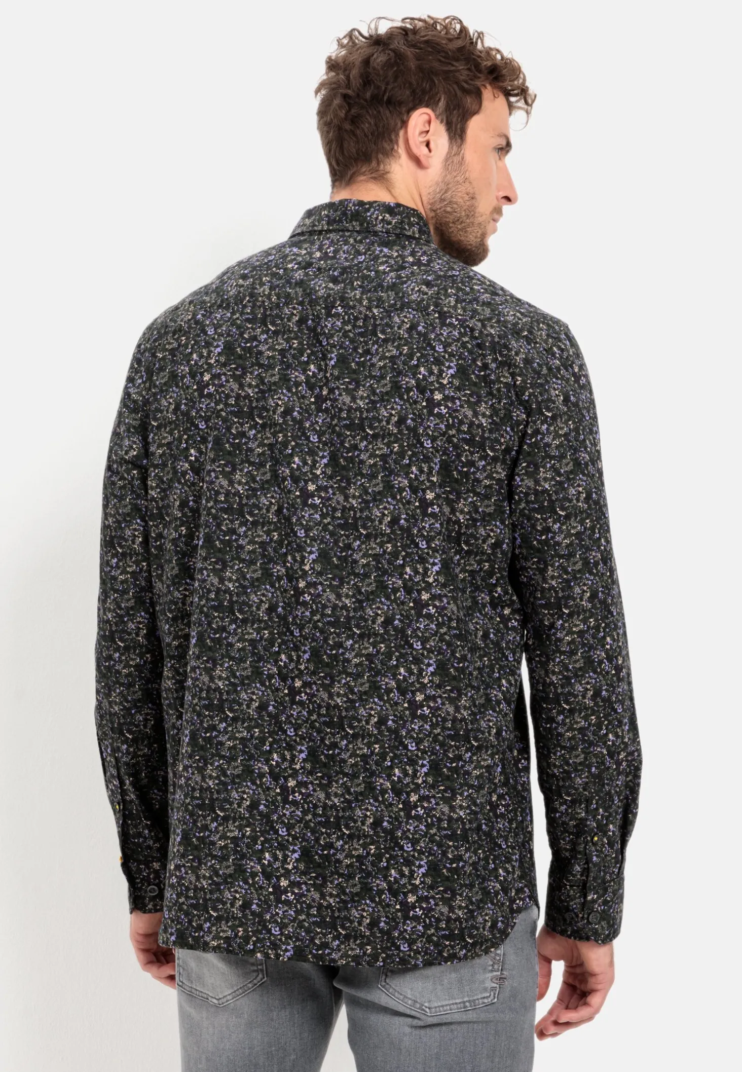 Langarm Hemd mit Allover-Print