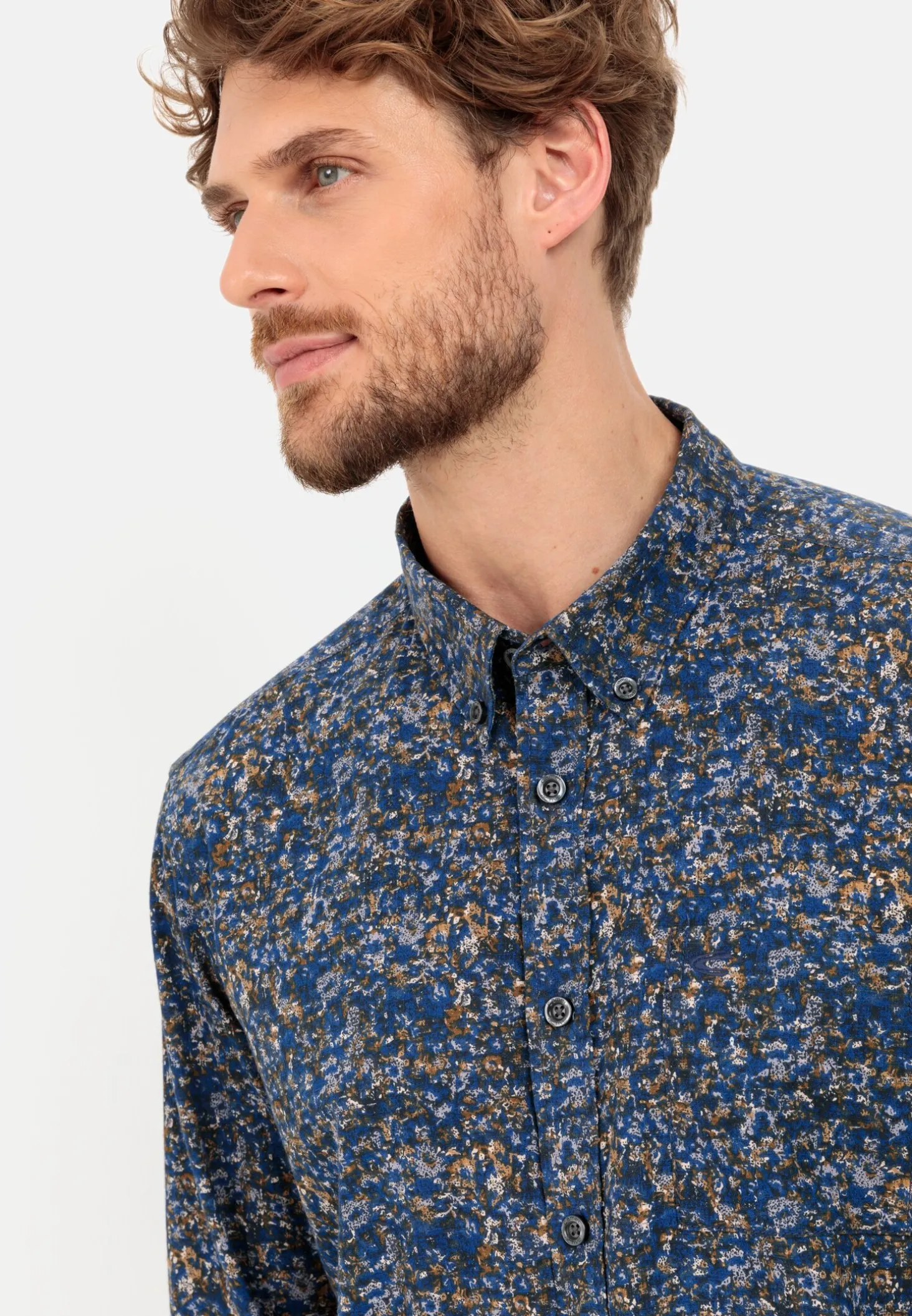 Langarm Hemd mit Allover-Print