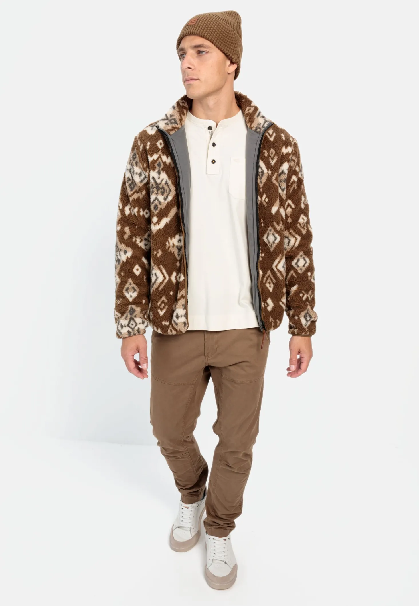 Langarm Henley aus Organic Cotton