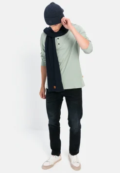 Langarm Henley aus reiner Baumwolle