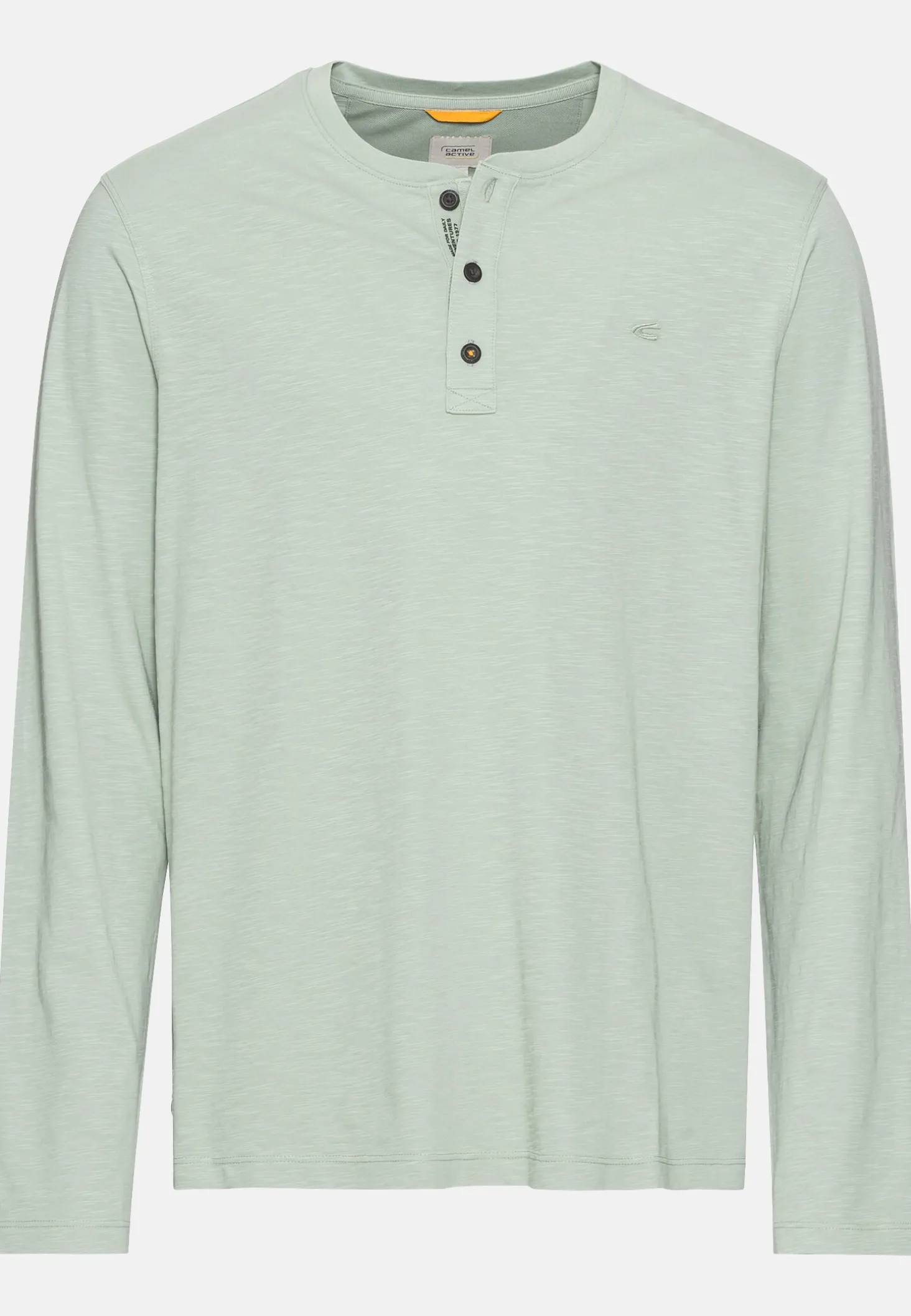 Langarm Henley aus reiner Baumwolle