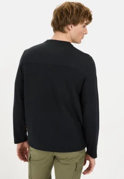 Langarm Henley mit Brusttasche