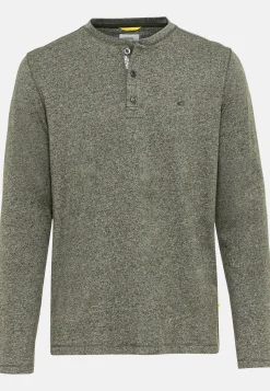 Langarm Henleyshirt aus nachhaltigem Baumwollmix