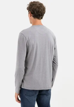 Langarm Henleyshirt aus nachhaltigem Baumwollmix