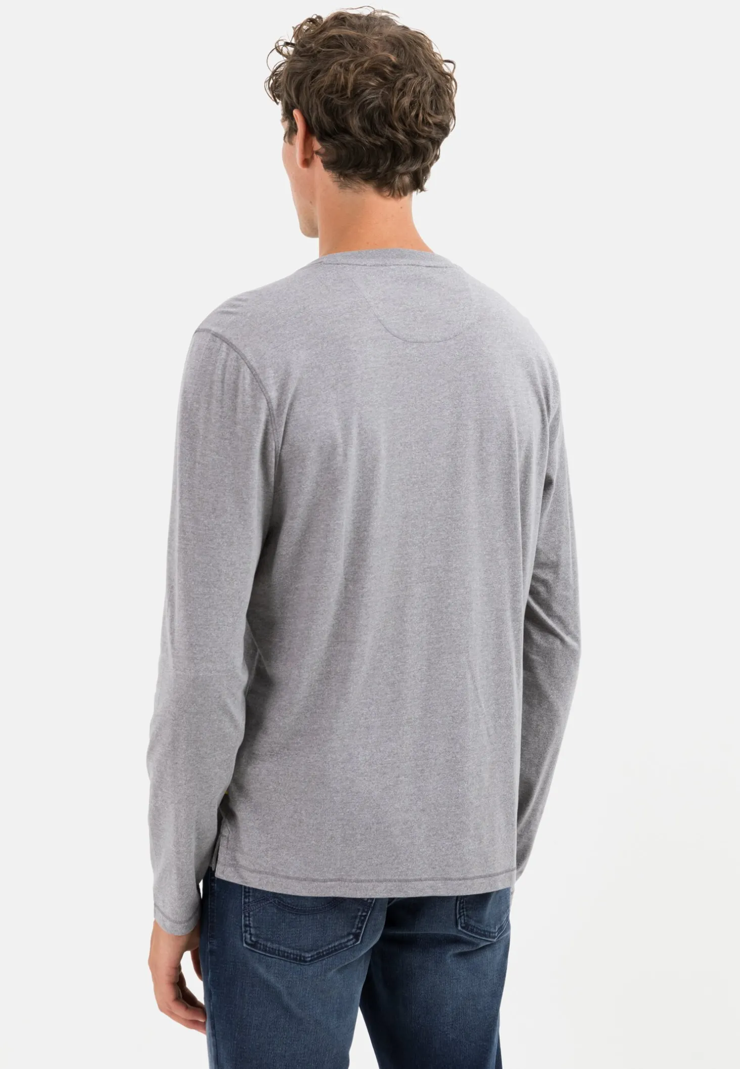 Langarm Henleyshirt aus nachhaltigem Baumwollmix