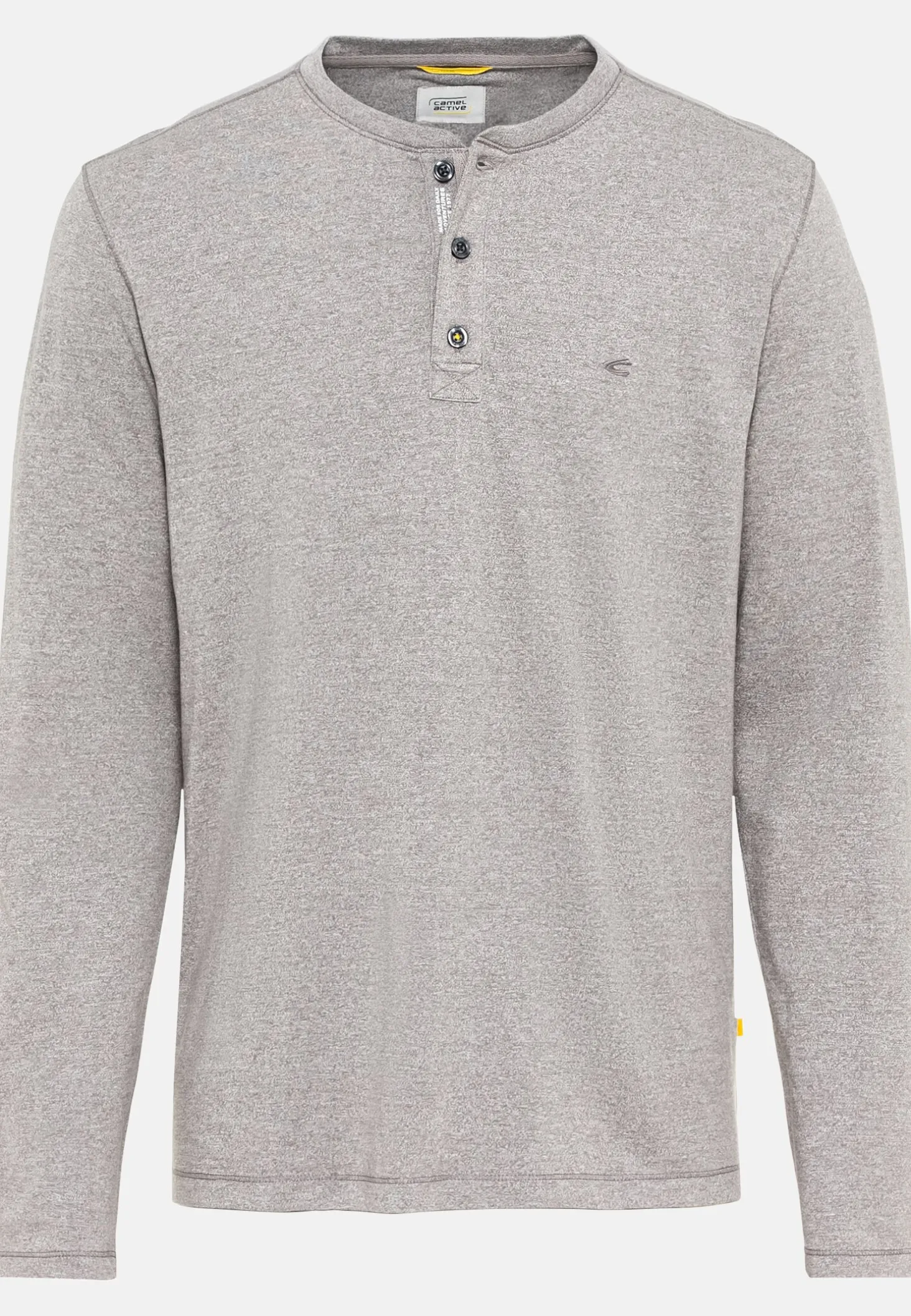 Langarm Henleyshirt aus nachhaltigem Baumwollmix