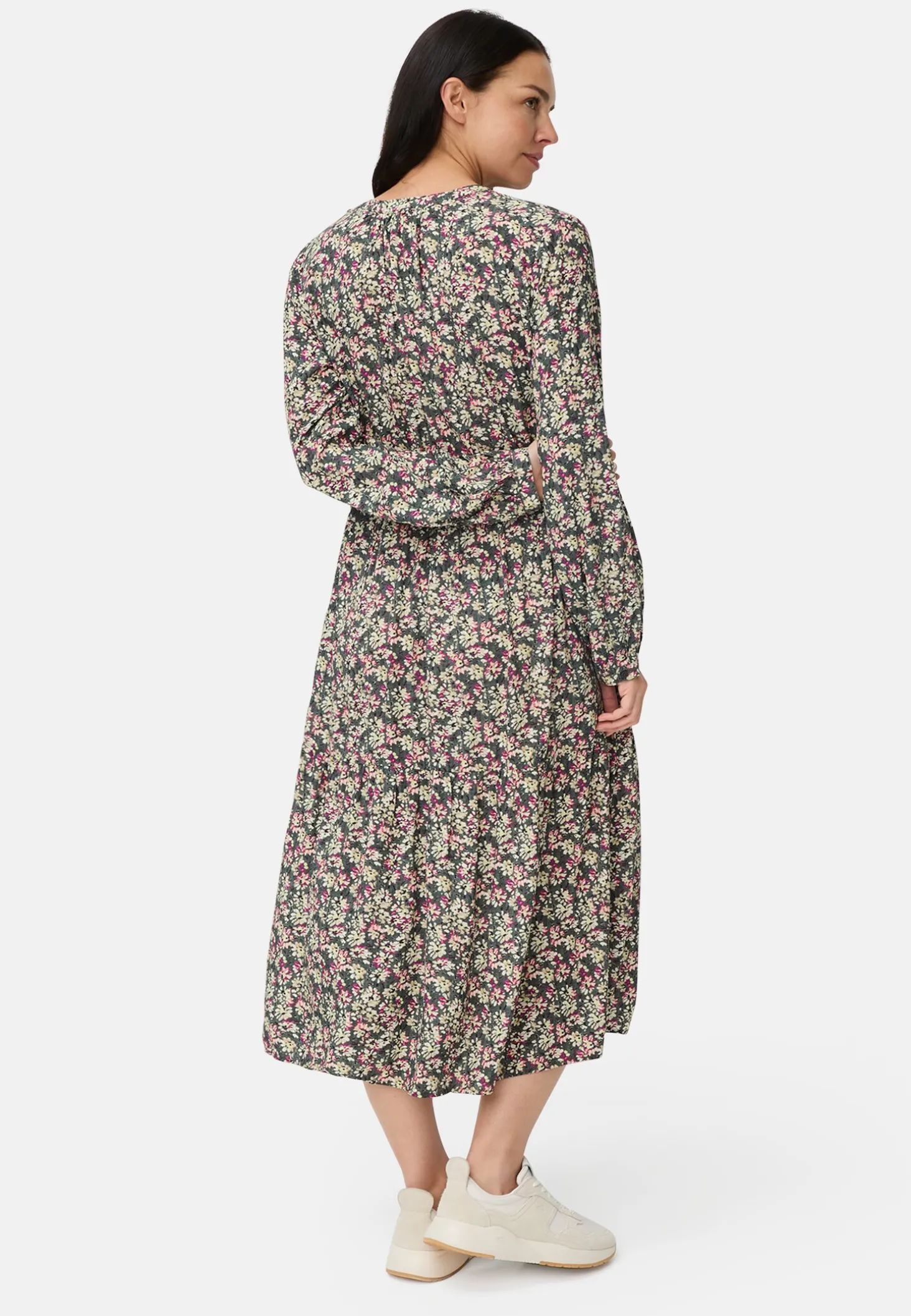 Langarm Kleid aus reiner Viskose