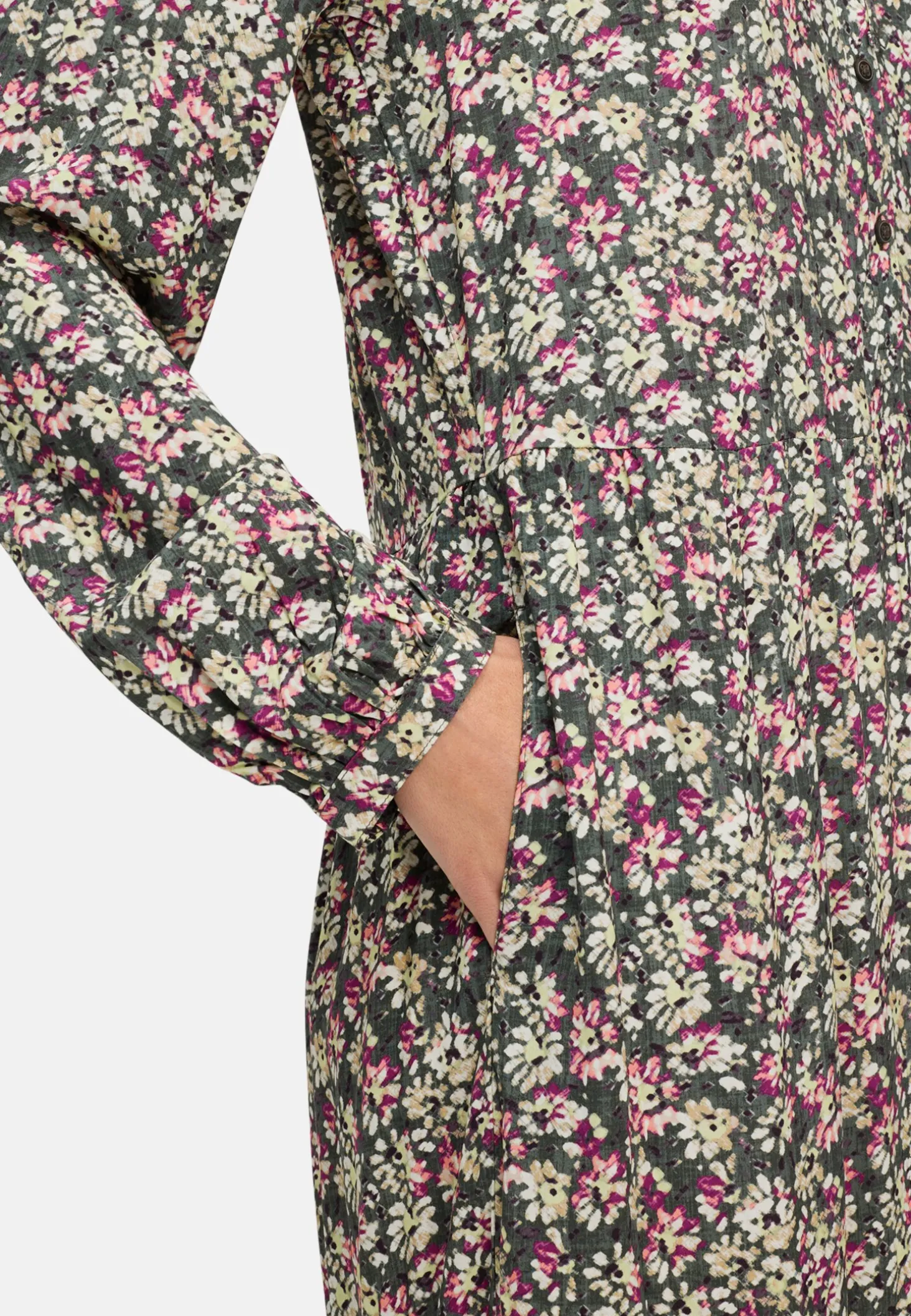 Langarm Kleid aus reiner Viskose