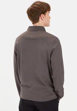 Langarm Poloshirt aus reiner Baumwolle