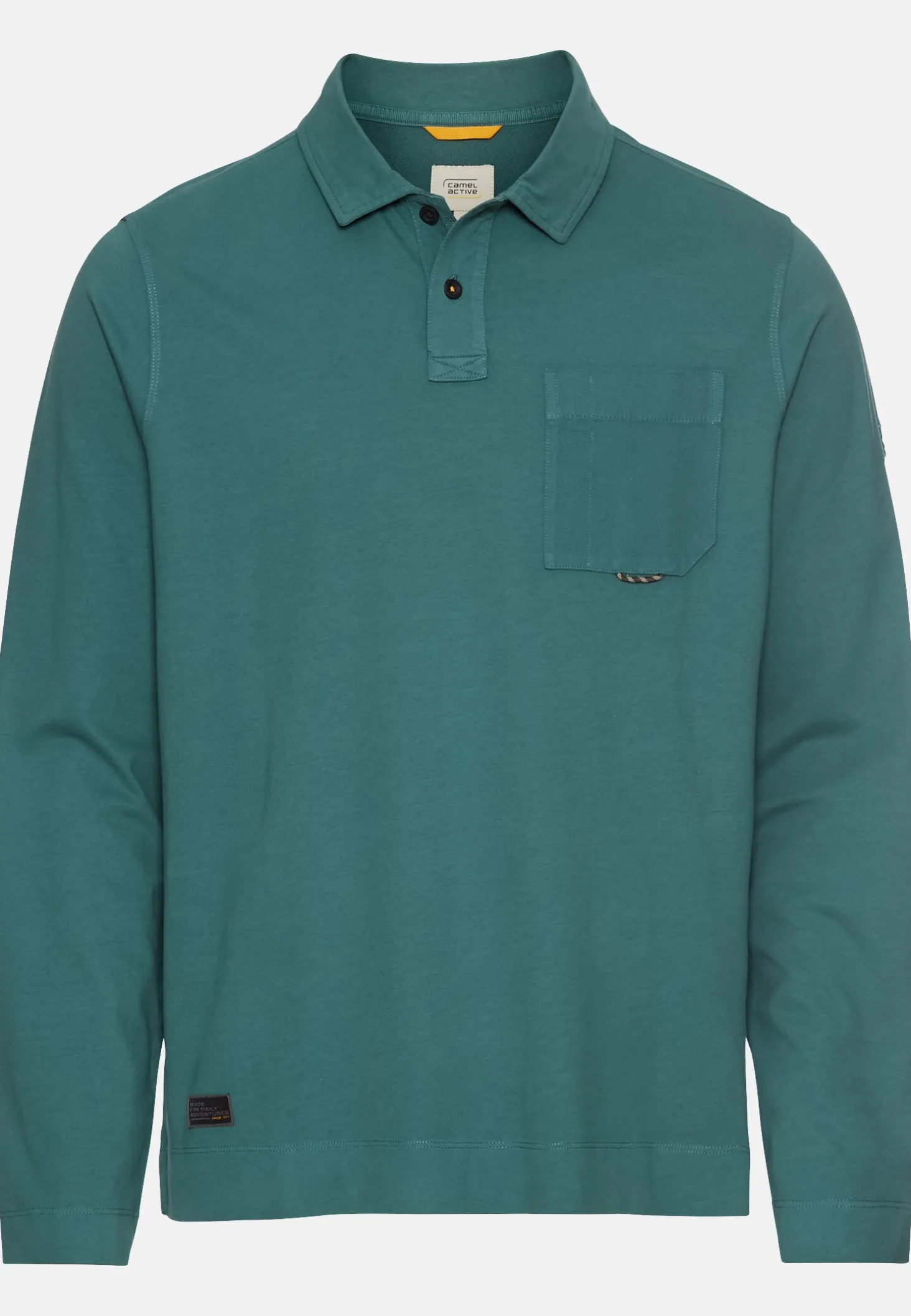 Langarm Poloshirt aus reiner Baumwolle