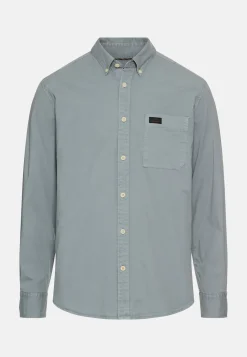 Langarm Shirt mit Button-Down Kragen