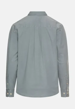 Langarm Shirt mit Button-Down Kragen