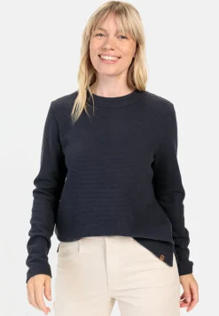 Langarm Sweatshirt mit Waffelmuster