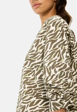 Langarm-Bluse mit Allover-Print