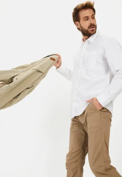 Langarm-Leinenhemd mit Soft-Wash-Veredelung