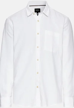 Langarm-Leinenhemd mit Soft-Wash-Veredelung