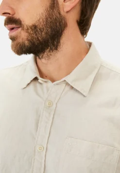 Langarm-Leinenhemd mit Soft-Wash-Veredelung