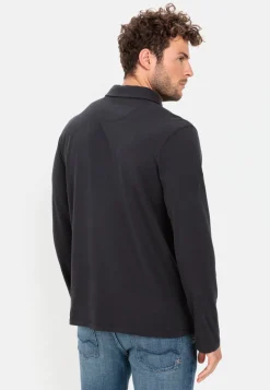 Langarm-Poloshirt aus reiner Baumwolle