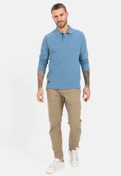 Langarm-Poloshirt aus reiner Baumwolle