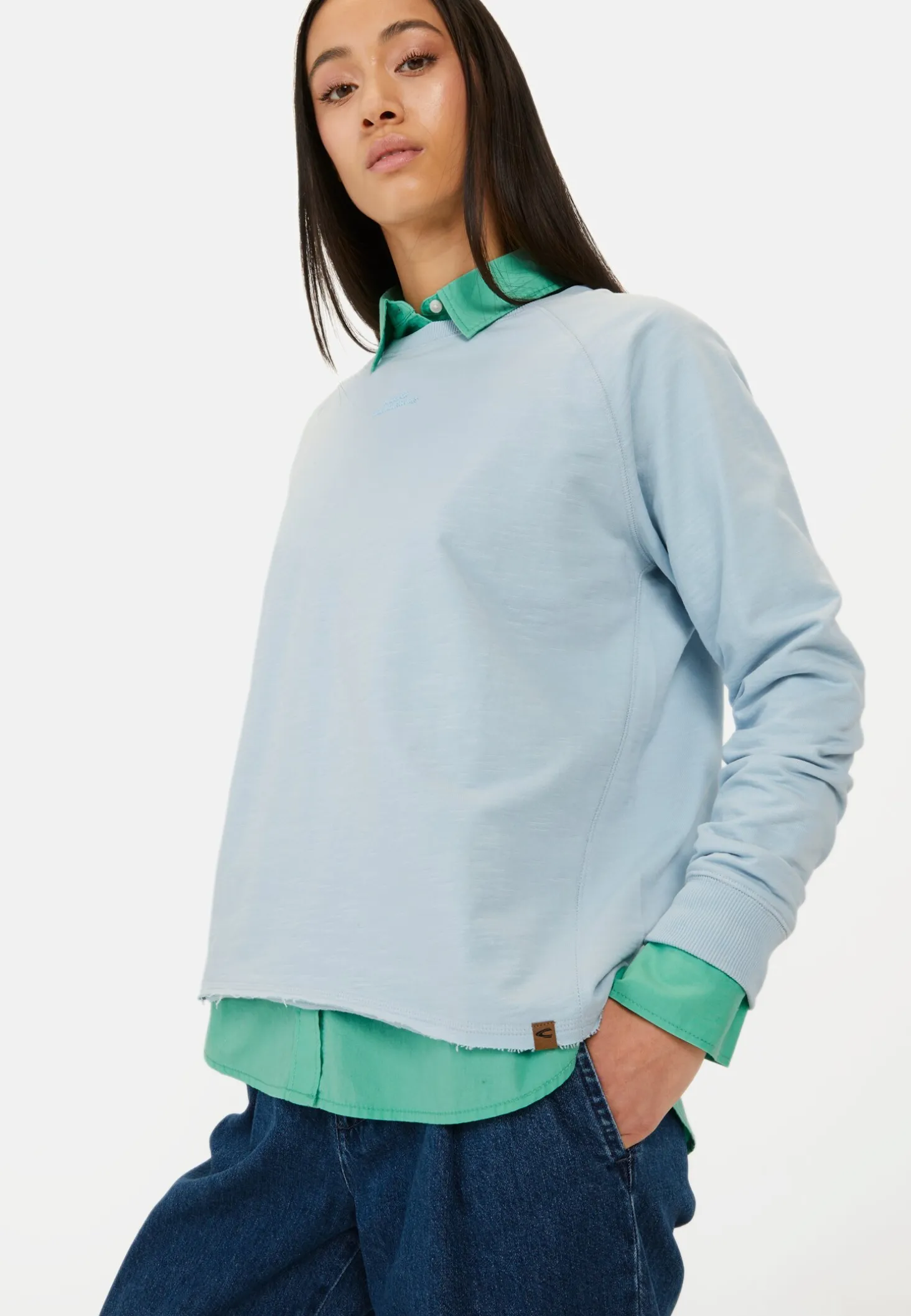 Langarmshirt aus reiner Baumwolle
