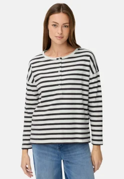 Langarmshirt mit Knopfverschluss