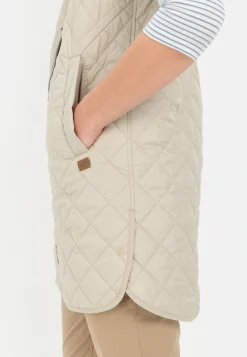 Lange Steppweste aus recyceltem Polyester