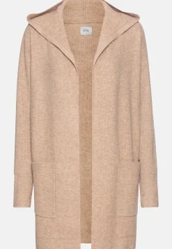 Langer Cardigan mit Kapuze