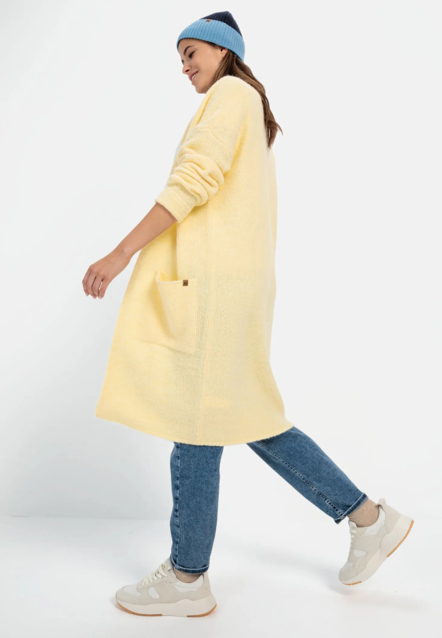 Langer Cardigan mit Taschen