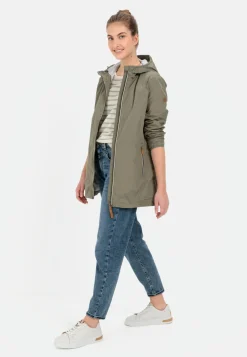Langer Windbreaker aus recyceltem Polyester