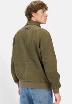 Leder Blouson mit Hemdkragen