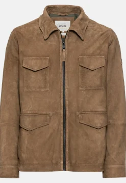 Leder Blouson mit Liegekragen