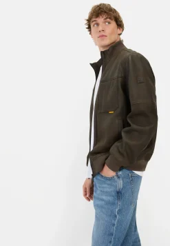 Lederjacke mit Bomberkragen