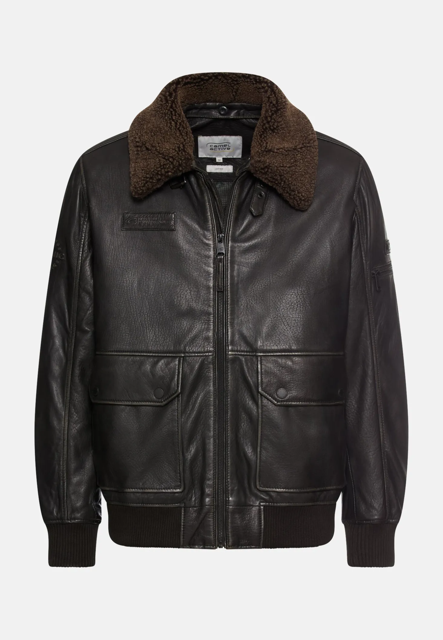 Lederjacke mit Innentaschen