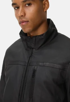 Lederjacke mit Stehkragen