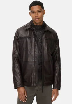 Lederjacke mit Steppfutter