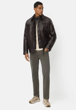 Lederjacke mit Steppfutter